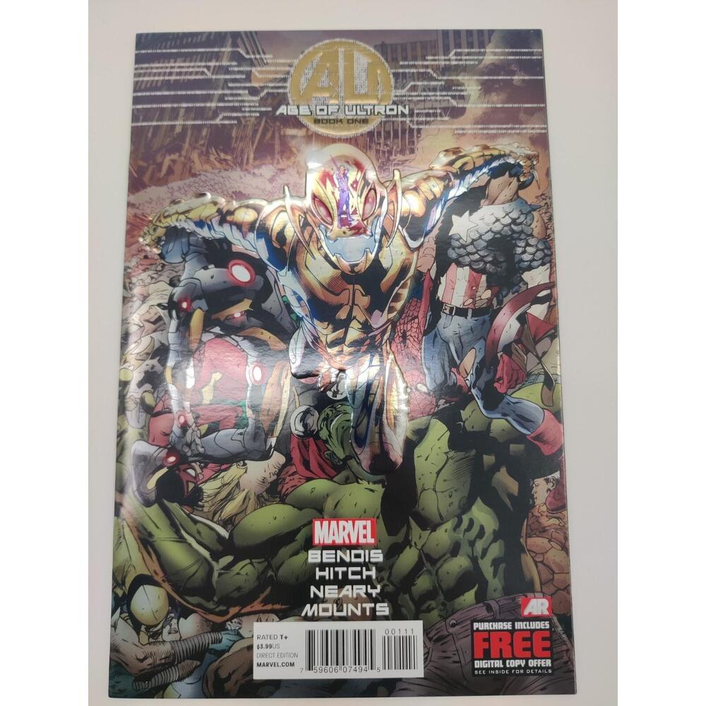 AGE OF ULTRON #1 (2013) BRYAN HITCH‎ FOIL COVER ~ UNREAD NM